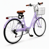 Vélo Urbain Classique Direct Usine 24/26 Pouces Cadre Acier Vélo de Ville Commuter 7 Vitesses Fourche Rigide Certificat Conformité GCC
