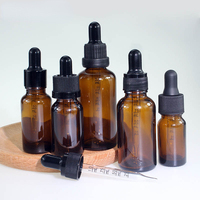 Flacon compte-gouttes rond en verre ambré Pipette graduée calibrée de 5ml à 100ml Tailles disponibles
