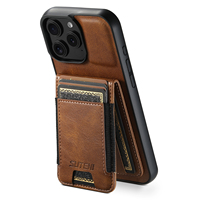 Étui de téléphone SUTENI pour iPhone 18 Pro Max avec porte-cartes, bande élastique, texture lisse, support en similicuir de luxe, compatible avec les modèles 17, 16 Plus, 15, 14, 13, 12