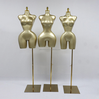 Maniquí Femenino Curvy BBL de Fibra de Vidrio, Modelo Brasileño con Glúteos Grandes, Dorado Mate, Medio Cuerpo Superior con Soporte, para Adultos, de Guangzhou