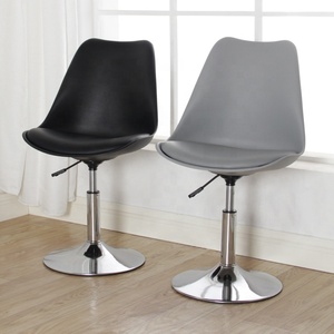 Nhà Máy Cung Cấp Nhà Bếp Hiện Đại Thanh Phân Kim Loại Chrome Ghế Xoay Cơ Sở Bắc Âu Ăn Uống Ghế Nhựa - Product Image 3
