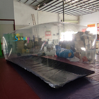 Protection de voiture intérieure transparente, stockage, capsules latérales pour voitures, tente de toit, housse de voiture gonflable, vitrine de voiture