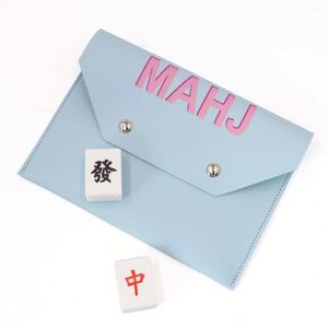 Stocked Rule Card Storage Case With Magnetic Snap Bulk Colorful <b>Clutch</b> Bag for Mahjong Lover Gift - Product Image 2