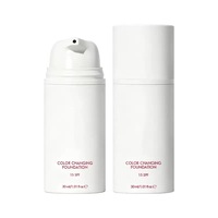 Fond de teint liquide 4-en-1 à couvrance modulable et légère, ajustant le teint et changeant de couleur, marque privée