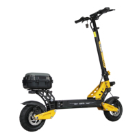 Trottinette électrique tout-terrain puissante à moteur rapide de 11 pouces, sans pneus, avec absorption des chocs confortable et boîte arrière