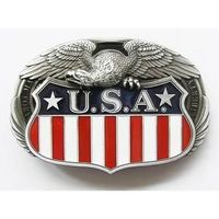 Boucle de ceinture en alliage pour homme, style western, finition argent antique, 4 pouces, à ardillon - Personnalisable
