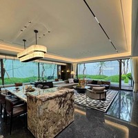 Suspension LED linéaire de luxe haut de gamme en acier inoxydable et albâtre, finition dorée, installation facile, angle de faisceau 360°, garantie 2 ans