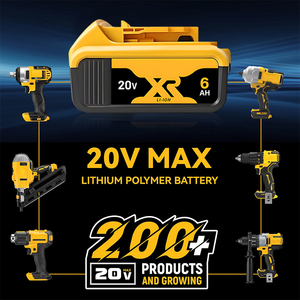 <span class=keywords><strong>Batería</strong></span> de Litio de Alta Calidad de <span class=keywords><strong>20V</strong></span> XR <span class=keywords><strong>Dewalt</strong></span> de hasta <span class=keywords><strong>6Ah</strong></span>, Compatible con DCB206, Recargable, para Herramientas Eléctricas Inalámbricas de <span class=keywords><strong>20V</strong></span> - Product Image 2