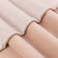 Tissu en velours tricoté 100 % polyester de haute qualité, extensible, léger et infroissable, 240 g, pour vêtements de filles et doublure de rideaux