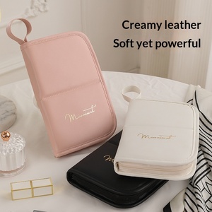 Portable Moisture-Proof PVC <b>Makeup</b> <b>Brush</b> & Beauty Tool Storage <b>Bag</b> <b>with</b> Letter Design Foldable Standing Eyebrow Pencil Holder - Product Image 3