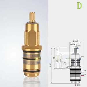 <span class=keywords><strong>Cartouche</strong></span> <span class=keywords><strong>thermostatique</strong></span> en laiton Weihao pour mélangeur d'eau chaude et froide, contrôle de la température, remplacement universel du noyau de valve - Product Image 3