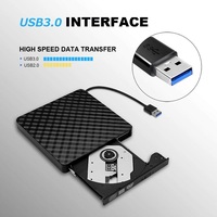 Unidad Óptica Externa Ultrafina para Portátil con USB 3.0 + Tipo-C, Grabadora de DVD, Reproductor de DVD RW, Lector/Escritor de CD para Escritorio y Portátil, al Mejor Precio