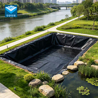 Géomembrane HDPE Premium Stabilisée Anti-UV Résistante aux Intempéries Imperméable pour Déchets Industriels, Élevages de Crevettes, Décharges, Extérieur 1mm