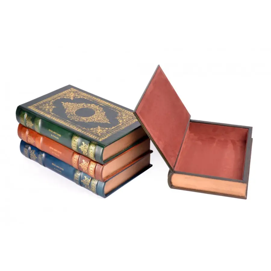 Uxury-caja de cartón personalizada con forma de libro, caja de embalaje decorativa, venta al por mayor