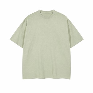 เสื้อยืดคอตตอน 100% หนัก 260 กรัม แบบสั่งทำพิเศษ OEM ODM ทรงโอเวอร์ไซส์ คอกลม แขนสั้น ไม่มีลาย พร้อมสกรีนโลโก้ - Product Image 3