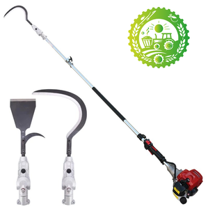 Débroussailleuse à essence à long manche multifonctionnelle avec tête de coupe herbe et grattoir, outil forestier - Product Image 1