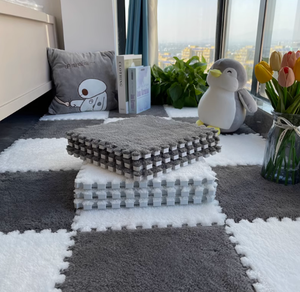 Alfombra de Espuma Lavable Reversible Moderna, Alfombra de Juego para Bebés y Niños, de Felpa Suave, Forma Cuadrada, Mantiene el Calor, para Uso Doméstico - Product Image 4