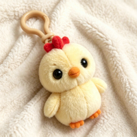Porte-clés en peluche personnalisé, animaux en peluche mignons de dessin animé, pendentifs de sac, vente en gros, petits jouets en peluche doux, fabricant, cadeau