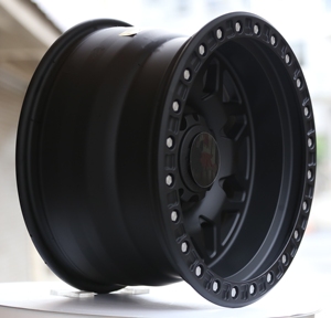 17x10 5x150 6x139.7 Siyah Simüle Beadlock Alaşım Jant 4x4 Offroad Negatif Ofset Jantlar <span class=keywords><strong>Toyota</strong></span> Land Cruiser LC200 LC300 için - Product Image 4