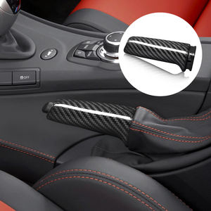 Poignées de <span class=keywords><strong>frein</strong></span> à <span class=keywords><strong>main</strong></span> en Fiber de carbone Shasha couverture <span class=keywords><strong>garniture</strong></span> décorative intérieure de voiture pour BMW E46 E90 E92 F30 F32 F80 - Product Image 2