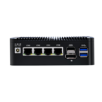 Mini PC Pare-feu sans ventilateur en gros, 12e génération N100 2.5G, routeur souple, 4x I226-V LAN, 1*COM RJ45, Type-C, PfSense, PVE, ESXi