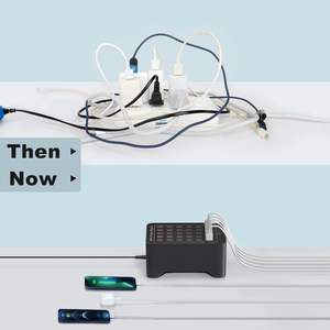 <span class=keywords><strong>Cargador</strong></span> USB, Estación de Carga USB de 30 Puertos y 150 <span class=keywords><strong>W</strong></span> (30 A), <span class=keywords><strong>Cargador</strong></span> Hub USB Multipuerto con Detección Inteligente para Múltiples Dispositivos - Product Image 6