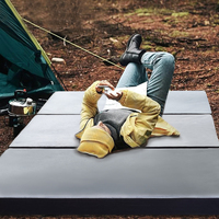 Matelas Pliant Portable d'Extérieur pour Voyage, Canapé-Lit Futon Japonais Pliable Tri-Plis en Mousse Haute Densité pour Sieste