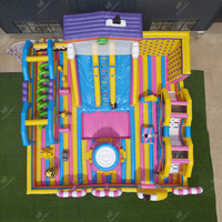 Petit parc d'amusement gonflable à thème sucette pour enfants parc de sport gonflable d'intérieur commercial pour enfants ville amusante