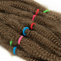 Extensions de cheveux synthétiques 100% haute température pour tresses au crochet, style Sister Lock, Afro Kinky, Jerry Curl, en vrac