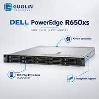 Server Rak Dell PowerEdge R650xs 1U Asli, Dual Intel Xeon Scalable Generasi ke-3, DDR4, 10x 2.5 SAS SSD, Host Database Cloud