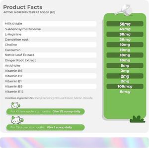 Soporte hepático natural <span class=keywords><strong>para</strong></span> gatos-Desintoxicación-Soporte hepático-Promueve la función saludable del hígado <span class=keywords><strong>para</strong></span> gatos-Soporte renal-Cognitivo - Product Image 4