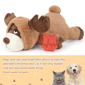 Veille de Noël Elk Bear jouet Chien Heartbeat jouet en peluche pour s. Comt Sleep Aid Cuddle, - Product Image 2