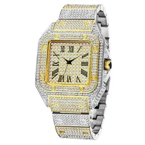 Hot Selling Heren Luxe Horloges Design Full Diamond Hiphop Orologi Hiphop Polshorloge