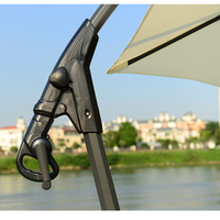 Parapluie d'extérieur articulé avec bras articulé, ombrelle, pour jardin et patio