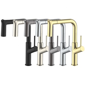 Ottone di precisione lavandino di fusione di acqua tirare fuori <span class=keywords><strong>rubinetto</strong></span> singolo manico sanitario miscelatore <span class=keywords><strong>rubinetto</strong></span> da cucina lavandino rotante <span class=keywords><strong>rubinetto</strong></span> telescopico. - Product Image 1