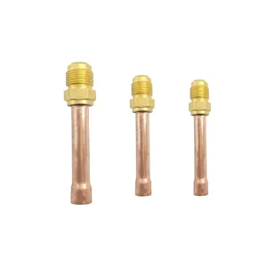 Peças sobressalentes para refrigerador, conexões de cobre em latão com tubo 1/4 3/8 1/2 5/8 polegadas