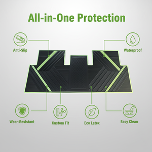 Tapis de voiture ARTES personnalisés, motif de luxe, en latex antidérapant, ensemble complet de 4 pièces - Product Image 3