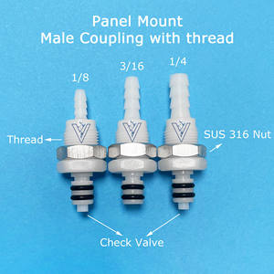 Produsen segel ZDVseal fitting pipa plastik dan kopling 1/8 "-1/4" Hose Barb Joint Quick Connect Male Valved PMCD4202 - Product Image 4