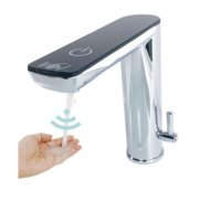 Nouveau Robinet de Lavabo Numérique à Capteur Tactile LED en Cuivre Économe en Énergie, Mélangeur Chaud/Froid Sans Contact pour Salle de Bain et Chambre à Coucher