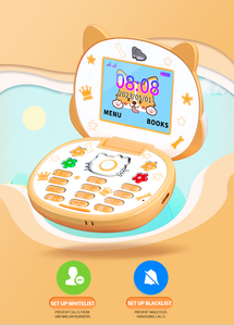 Lindo Mini Teléfono Móvil Koki Tipo Flip de Dibujos Animados para Niños, Doble SIM, 2G GSM, Teclado, Reproductor MP3, Desbloqueado - Product Image 6