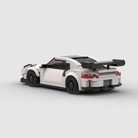 Compatible avec les briques de marque, petites pièces, voiture de course MOC, jouets éducatifs à assembler soi-même pour enfants, blocs de construction en plastique ABS