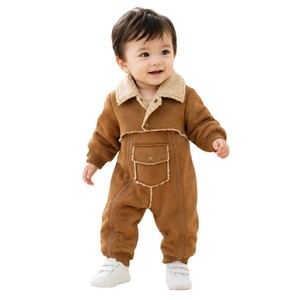 Tutina con Colletto Foderata in <span class=keywords><strong>Pelliccia</strong></span>, Calda per Autunno e Inverno, Unisex per Neonati - Product Image 5