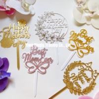 Décoration de gâteau pour la fête des mères sur le thème des fleurs, vente en gros, « Meilleure Mère »