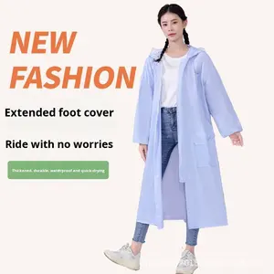 Imperméable long en PVC pour garçons, coupe-vent et imperméable, pour la randonnée et l'utilisation de vélos électriques par temps de pluie intense - Product Image 2