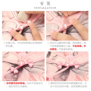 Bonne qualité <span class=keywords><strong>Plaque</strong></span> QQ Son Cheongsam Boutons traditionnels faits à la main Deux feuilles Herbe Tang Costume Accessoires décoratifs chinois Tissu <span class=keywords><strong>de</strong></span> vent national - Product Image 2