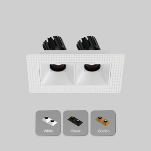 XRZLux 15W * 2 조정 가능한 트리밍 LED COB 다운 라이트 양방향 사각 매입형 LED 스포트라이트 ETL 실내 천장 조명 - Product Image 2