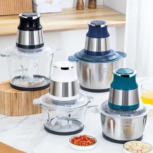 home kitchen food processor vegetable and meat chopper powerful 2l 3l stainless steel electric meat grinders