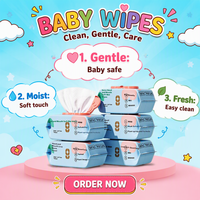 Lingettes pour bébé hypoallergéniques, douces, jetables, en matériau naturel non collant, respectueuses de la peau, très vendues