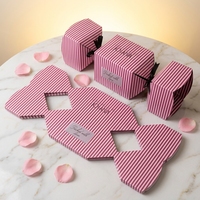 Boîte à bonbons en papier recyclable en forme de bonbon avec logo personnalisé en relief pour les fêtes de Noël et de Pâques, emballage de bijoux