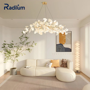 Gingko lampadario N foglia di ceramica ciondolo moderno di lusso plafoniera soggiorno Villa Lobby fabbrica fornitura all'ingrosso - Product Image 1